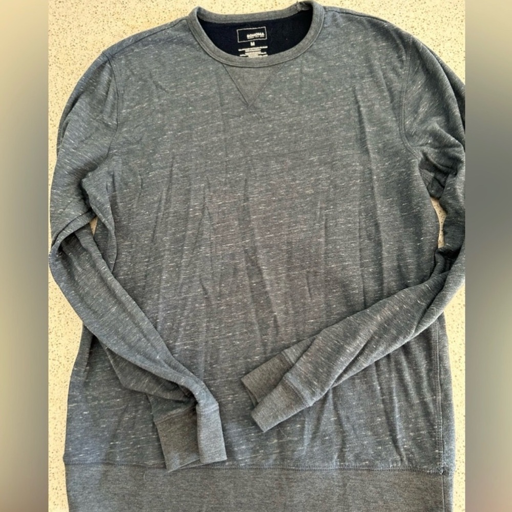 Sonoma Men's Heather Slate Crewneck Sweater